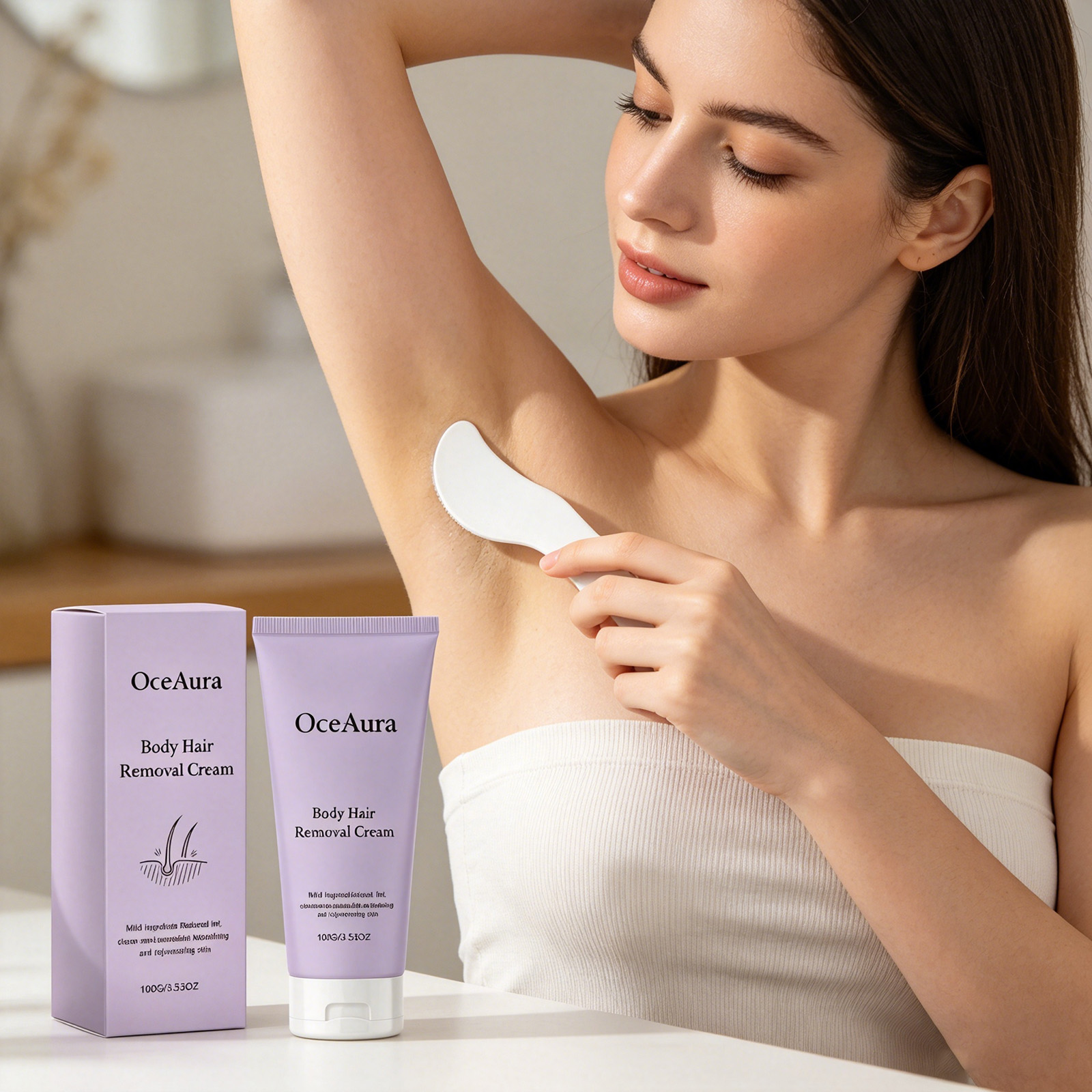 Hair Care Honey - Crema Depilatoria OceAura per Ascelle, Gambe
