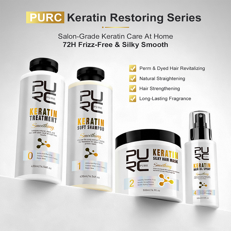 Hair Care Keratin - Set Trattamento Capelli PURC con Cheratina: