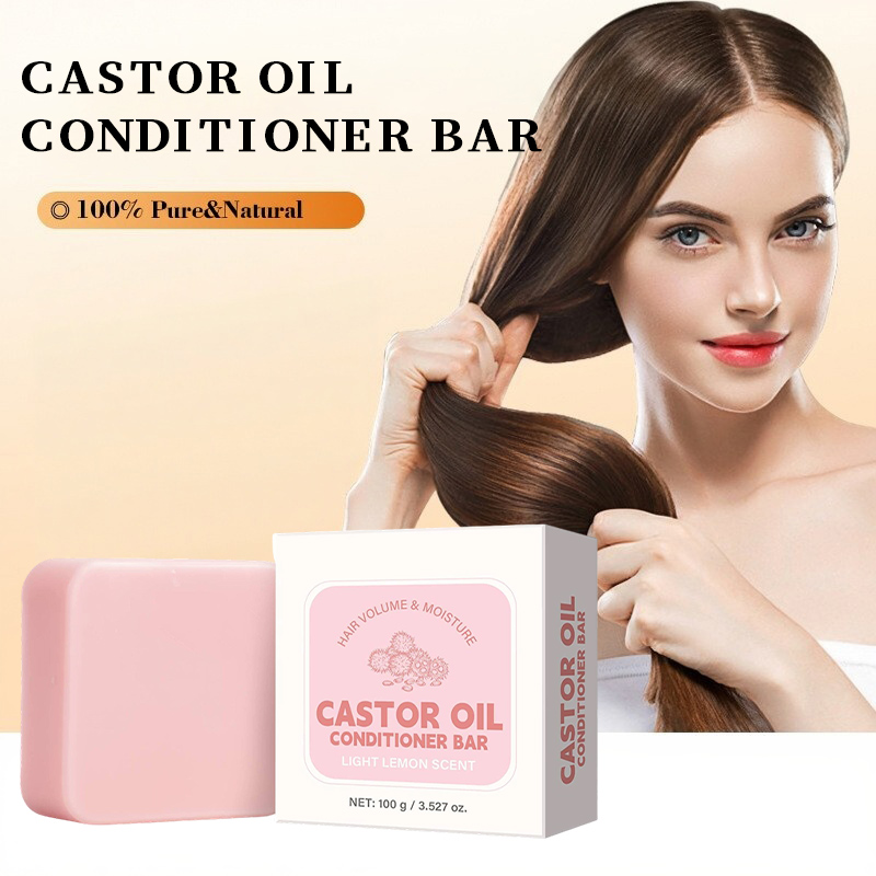 Hair Care Frizzy Hair - Saponetta balsamo all'olio di ricino, shampoo