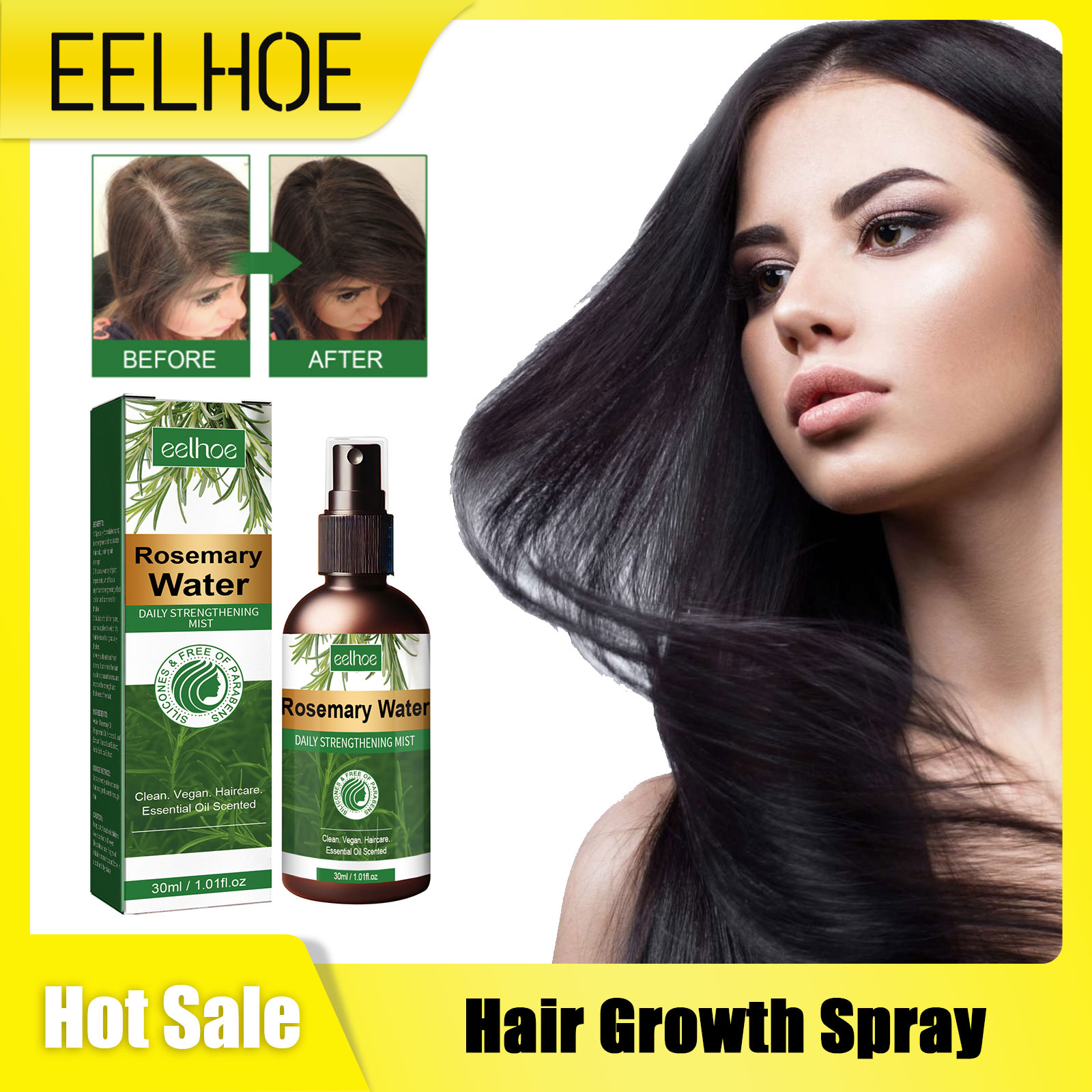 Hair Care Organic - Spray al rosmarino per capelli Trattamento
